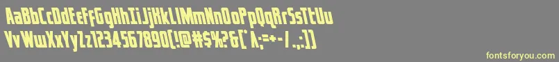 Шрифт captcanaveralleft – жёлтые шрифты на сером фоне