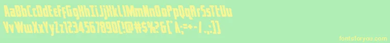 captcanaveralleft Font – Yellow Fonts on Green Background