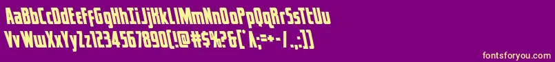 captcanaveralleft Font – Yellow Fonts on Purple Background