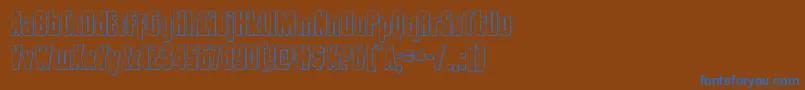 captcanaveralout Font – Blue Fonts on Brown Background