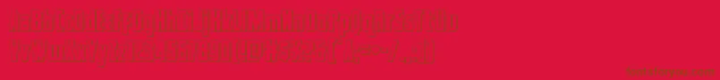 captcanaveralout Font – Brown Fonts on Red Background