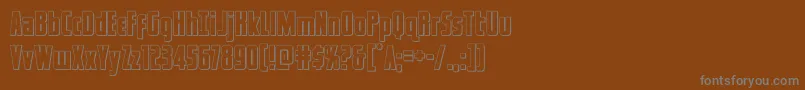 Saiba mais sobre a fonte captcanaveralout Fonte captcanaveralout – fontes cinzas em um fundo marrom