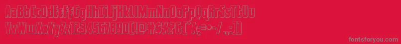 captcanaveralout Font – Gray Fonts on Red Background