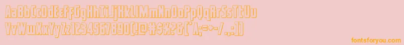 captcanaveralout Font – Orange Fonts on Pink Background