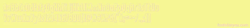 captcanaveralout Font – Pink Fonts on Yellow Background