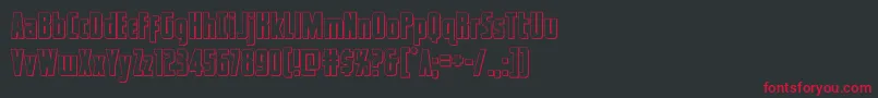 captcanaveralout Font – Red Fonts on Black Background