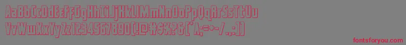 captcanaveralout Font – Red Fonts on Gray Background