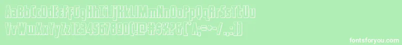 captcanaveralout Font – White Fonts on Green Background