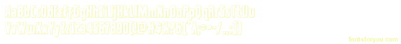 captcanaveralout Font – Yellow Fonts on White Background