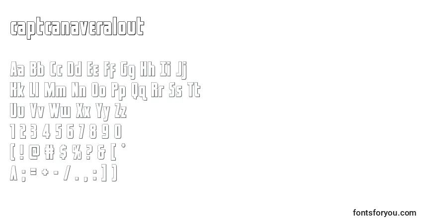 Captcanaveralout (122793)フォント–アルファベット、数字、特殊文字