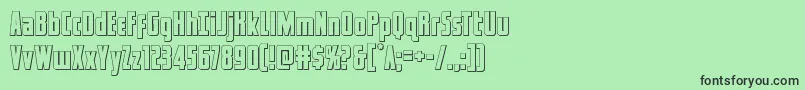 captcanaveralout Font – Black Fonts on Green Background