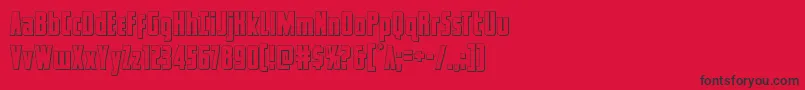 captcanaveralout Font – Black Fonts on Red Background