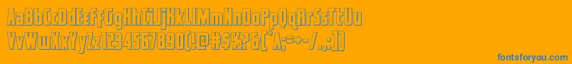 captcanaveralout Font – Blue Fonts on Orange Background