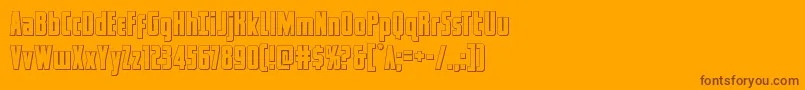 captcanaveralout Font – Brown Fonts on Orange Background