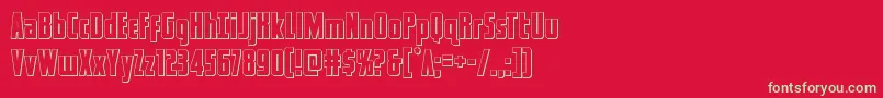 Czcionka captcanaveralout – zielone czcionki na czerwonym tle