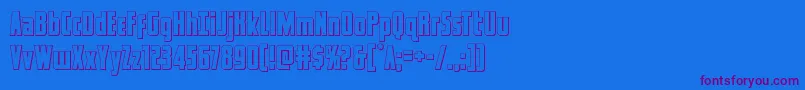 captcanaveralout Font – Purple Fonts on Blue Background