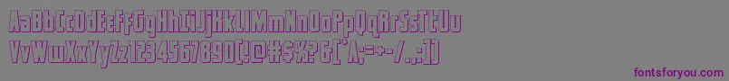 captcanaveralout Font – Purple Fonts on Gray Background