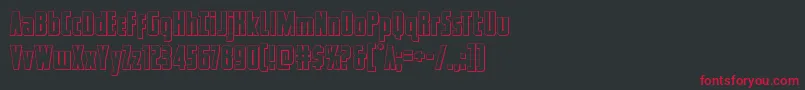 captcanaveralout Font – Red Fonts on Black Background