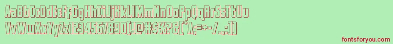 captcanaveralout Font – Red Fonts on Green Background