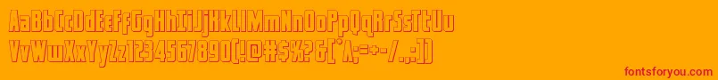 Police captcanaveralout – polices rouges sur fond orange