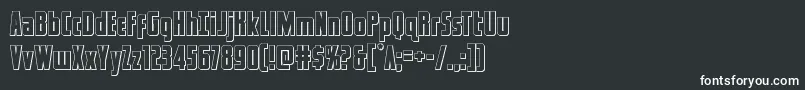 captcanaveralout-Schriftart – Weiße Schriften