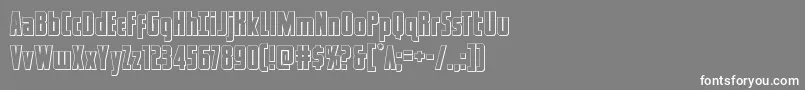 captcanaveralout Font – White Fonts on Gray Background