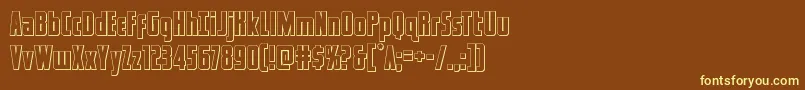 captcanaveralout Font – Yellow Fonts on Brown Background