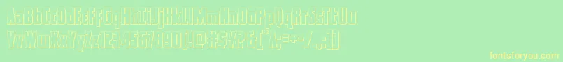 captcanaveralout Font – Yellow Fonts on Green Background