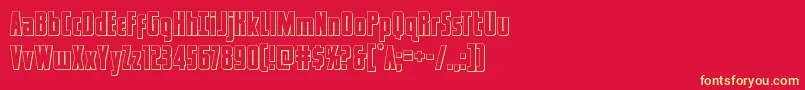 Police captcanaveralout – polices jaunes sur fond rouge