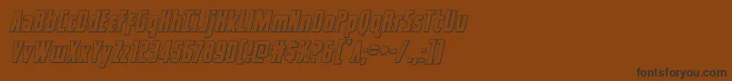 captcanaveraloutital-Schriftart – Schwarze Schriften auf braunem Hintergrund