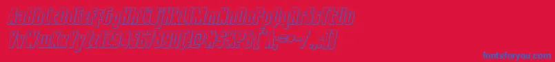 captcanaveraloutital-fontti – siniset fontit punaisella taustalla