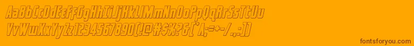 Czcionka captcanaveraloutital – brązowe czcionki na pomarańczowym tle