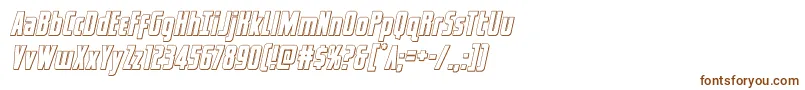 captcanaveraloutital Font – Brown Fonts on White Background