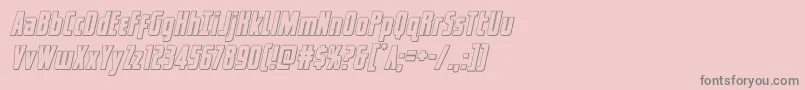 captcanaveraloutital Font – Gray Fonts on Pink Background
