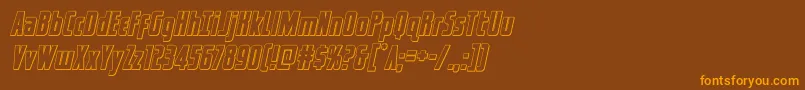 Шрифт captcanaveraloutital – оранжевые шрифты на коричневом фоне
