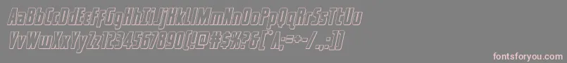 Шрифт captcanaveraloutital – розовые шрифты на сером фоне