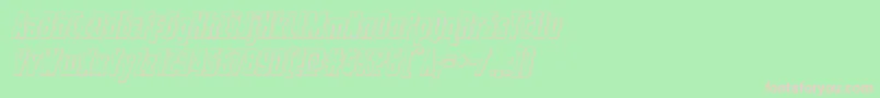 captcanaveraloutital-Schriftart – Rosa Schriften auf grünem Hintergrund