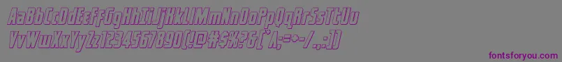 Шрифт captcanaveraloutital – фиолетовые шрифты на сером фоне