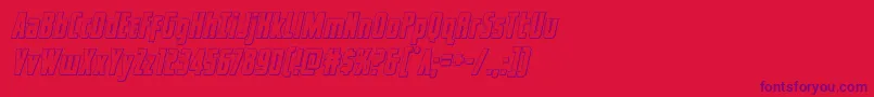 captcanaveraloutital Font – Purple Fonts on Red Background