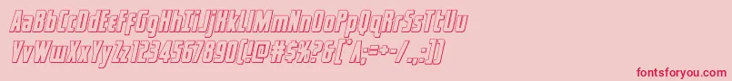 captcanaveraloutital Font – Red Fonts on Pink Background