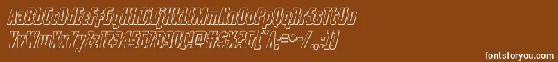 Fonte captcanaveraloutital – fontes brancas em um fundo marrom