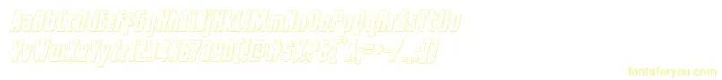 captcanaveraloutital-Schriftart – Gelbe Schriften