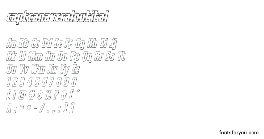 Captcanaveraloutital (122795)-fontti – aakkoset, numerot, erikoismerkit