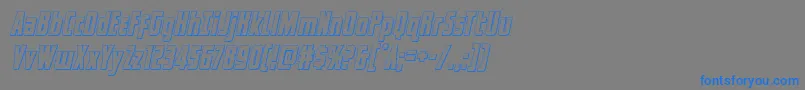 captcanaveraloutital Font – Blue Fonts on Gray Background