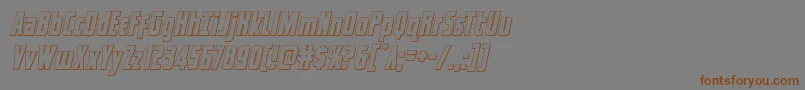 captcanaveraloutital Font – Brown Fonts on Gray Background