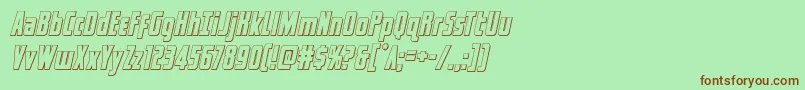 captcanaveraloutital Font – Brown Fonts on Green Background