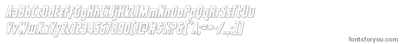 captcanaveraloutital-fontti – harmaat kirjasimet valkoisella taustalla
