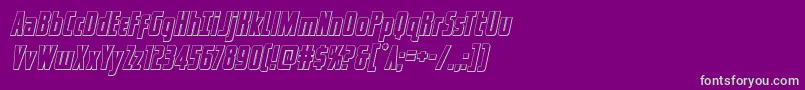 Шрифт captcanaveraloutital – зелёные шрифты на фиолетовом фоне