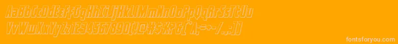 captcanaveraloutital Font – Pink Fonts on Orange Background