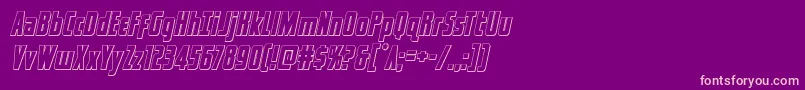 captcanaveraloutital Font – Pink Fonts on Purple Background